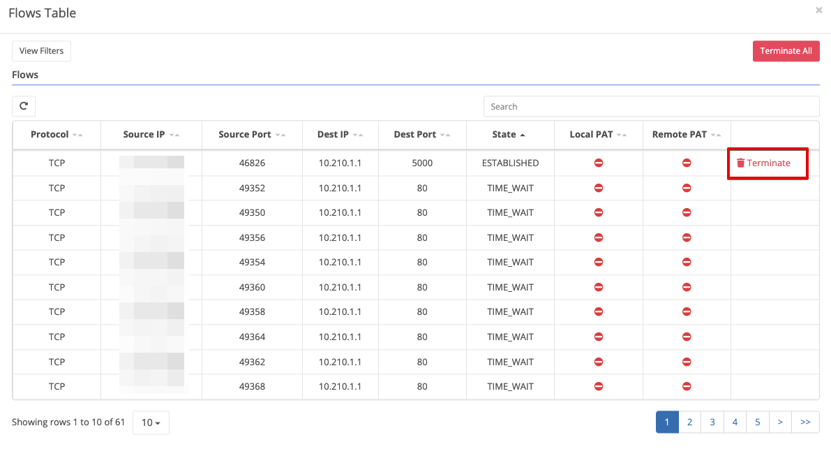 Flows Table